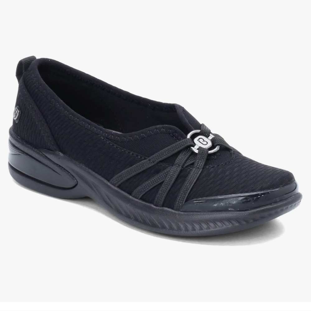 Bzees Black Slip-On Shoes with Cushioned Sole